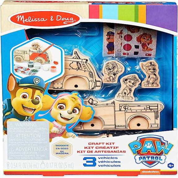 Melissa and Doug Paw Patrol Wooden Craft Kit - Vehicles